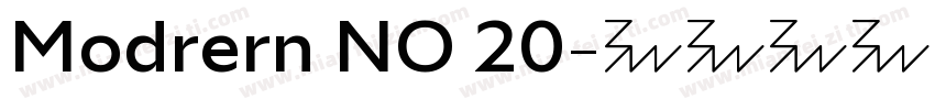 Modrern NO 20字体转换